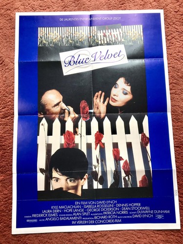Blue velvet kinoplakat poster - blue,